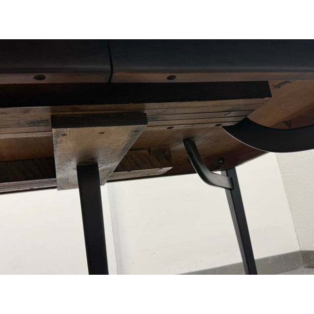 Mid 20th Century Modern Ebonized Walnut Extension Dining Room Table For Sale - Image 12 of 12