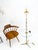 Faux Bamboo Pattern Tripod Base Floor Lamp Round Glass Side Table For Sale - Image 11 of 12
