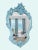 Blue Wall Mirror French Blue Italy Signed For Sale - Image 8 of 8