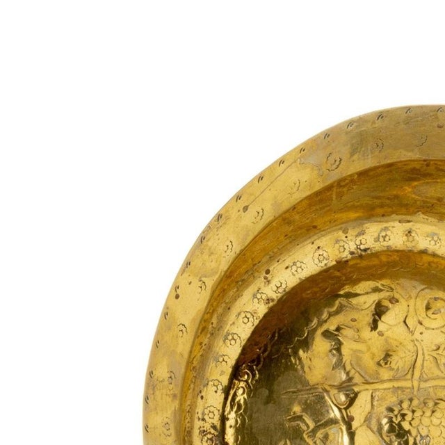 Sacred Art - Alms Plate - Nuremberg - 16th Century. German Nuremberg; 16th/17th century in yellow metal; embossed and...