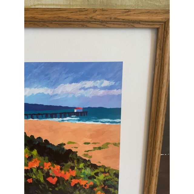 Late 20th Century Poppies + the Pier — Limited Edition Coastal Print Numbered and Signed by Artist Ken For Sale In Palm Springs - Image 6 of 10