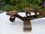 Metal Vintage Mexican Hand-Forged Iron Five-Light Candelabra With Crackle Gilt Finish For Sale - Image 7 of 12