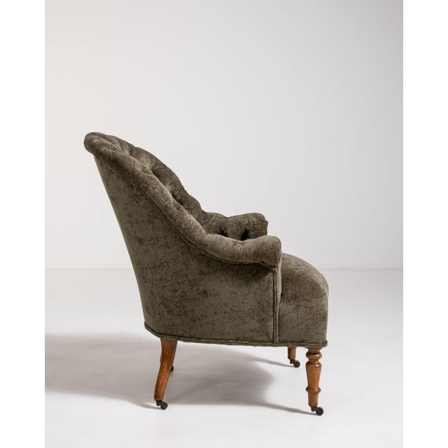 Late 19th Century Napoleon III Upholstered Armchair, Second Empire Style, France, Circa 1880 For Sale - Image 5 of 14