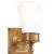 Siena Single Sconce in Hand-Rubbed Antique Brass with White Glass Height: 8.25" Extension: 6.5" Backplate: 4.75" Square...