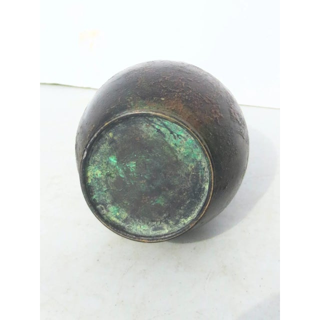 1970s Japanese Bronze Vase For Sale - Image 4 of 7