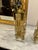 Early 21st Century Pair of Murano Modernist Matte Gold Lamps For Sale - Image 5 of 5