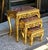 2020s French Baroque Style Nesting Tables – Set of 3 Marble With Gold Leaf Details For Sale - Image 5 of 6