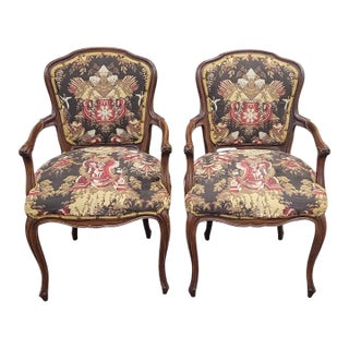 Fine Pair of Vintage French Parlor Chairs For Sale