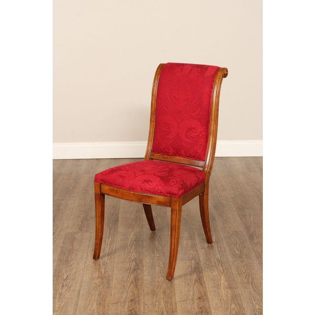 Red Henredon Charles X Empire Style Set of Six Dining Chairs For Sale - Image 8 of 12