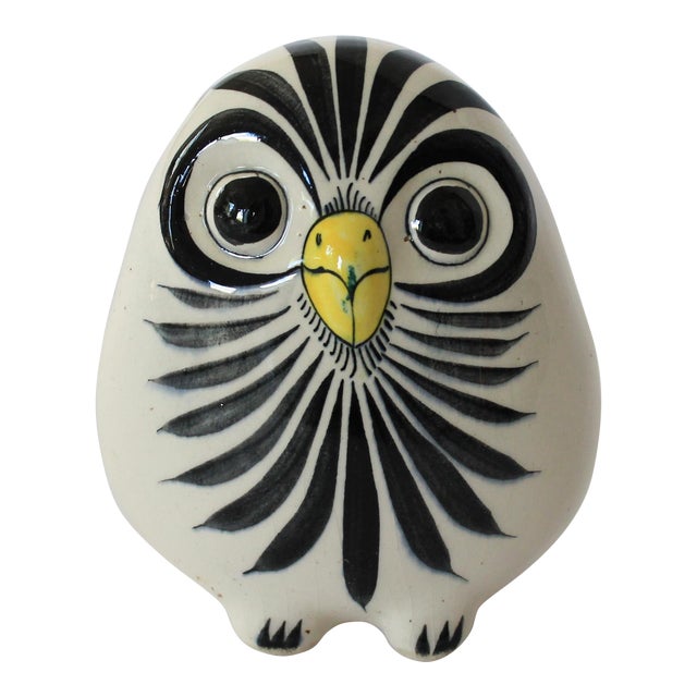 Vintage Hand Painted Ceramic Owl For Sale