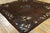 Art Deco 1890s Brown Floral Medallion Antique Chinese Peking Rug 8'2" X 9'5" Hand Knotted Wool Carpet For Sale - Image 3 of 4