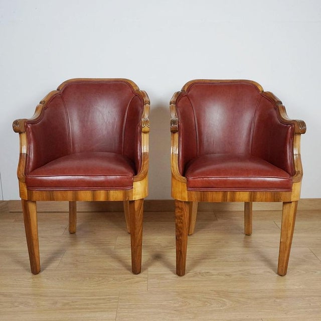 Art Deco Armchairs by Maurice Adams, 1930s, Set of 2 For Sale - Image 3 of 14