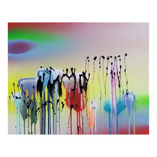 Gerard Pairé, 200925, 2020, Polymer & Spray Paint on Canvas For Sale