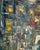 Mid 20th Century Yaakov Loebel, Israeli Cityscape Abstract Expressionist Oil Painting Yaacov Kuba Leibel For Sale - Image 5 of 8