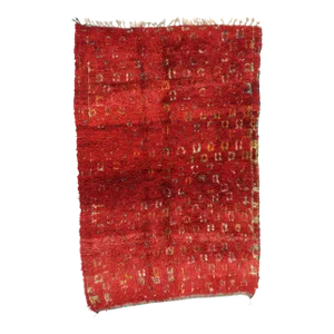 Vintage Red Beni MGuild Moroccan Rug - 05'06 X 08'04