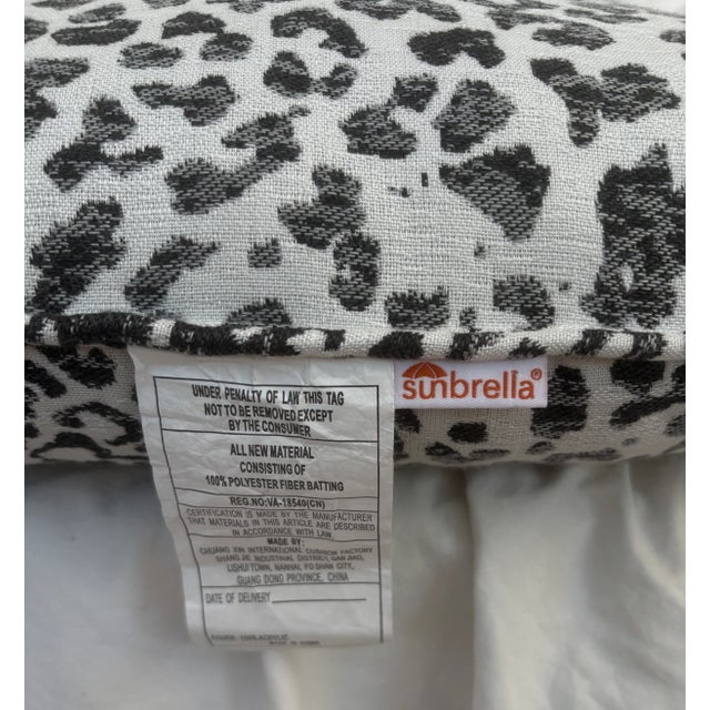 Sunbrella Snow Leopard Outdoor Pillow For Sale In Palm Springs - Image 6 of 8