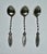 Antique Set of Three Decorative Demitasse Sterling SIlver Spoons For Sale - Image 10 of 12