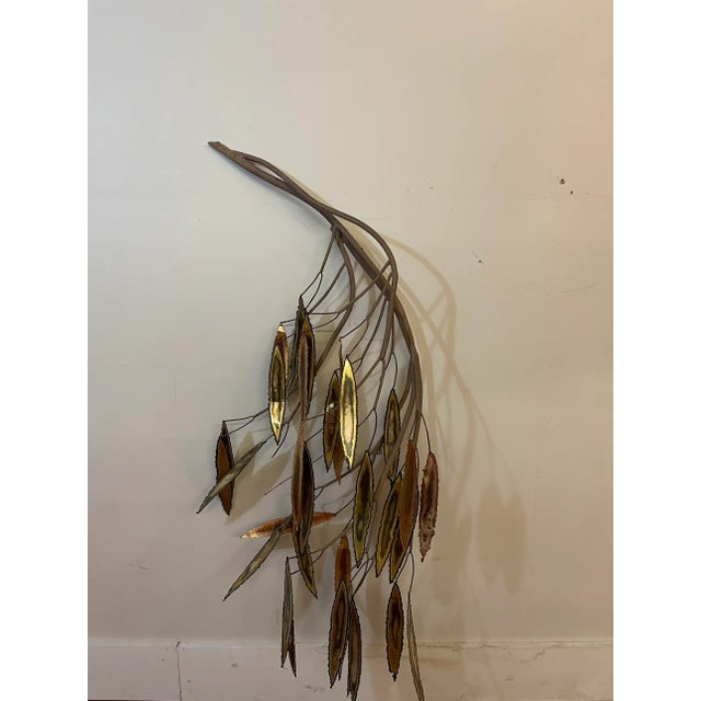 Vintage Curtis Jere Wall Sculpture With a Branch and Leaves For Sale - Image 11 of 13