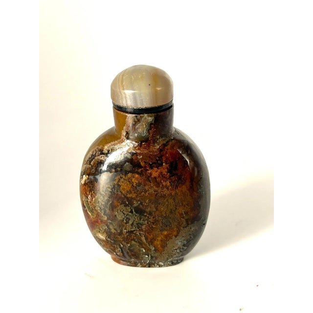 1970s Vintage Multi Color Brecciated Jasper Snuff Bottle For Sale - Image 5 of 11