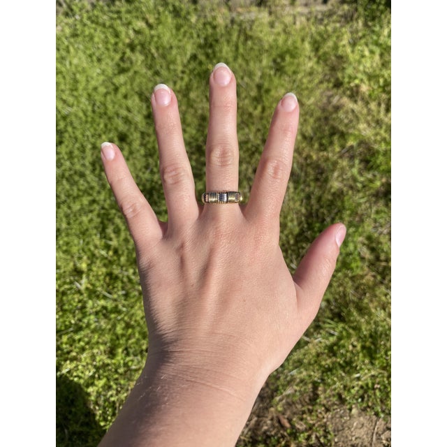 Roberto Coin Overlapping Band Ring, 18k Yellow & White Gold, Ring Size 7.25 For Sale In Greensboro - Image 6 of 6