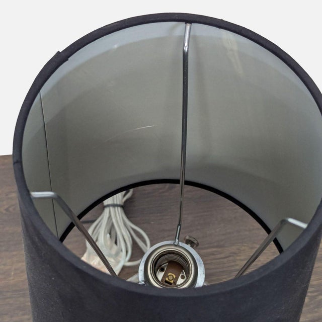 Modern Jonathan Adler Claridge Lead Crystal Table Lamp With Black Shade For Sale - Image 3 of 8