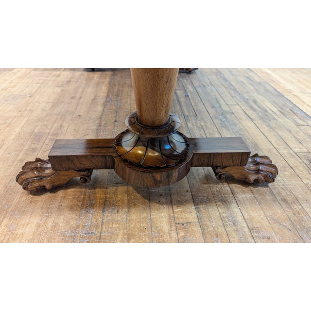 Brown William IV Antique Library Table For Sale - Image 8 of 12