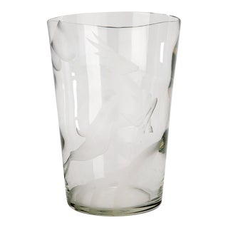 Clear Art Deco Gazelle Vase Circa 1925 For Sale