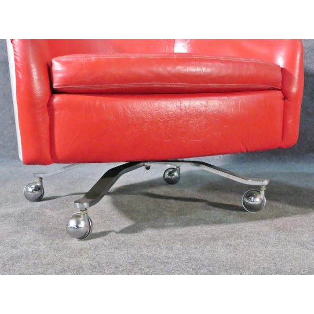 Mid 20th Century Swivel Chairs by Thayer Coggin - A Pair For Sale - Image 5 of 11