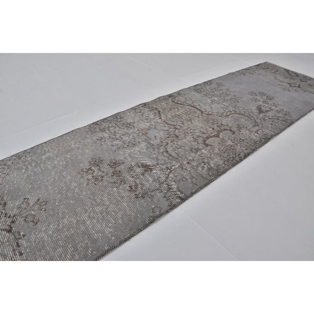 1960s Grey Oushak Turkish Carpet For Sale - Image 10 of 10