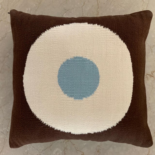 Jonathan Adler Vintage Bullseye Dual Sided Needlepoint Pillow