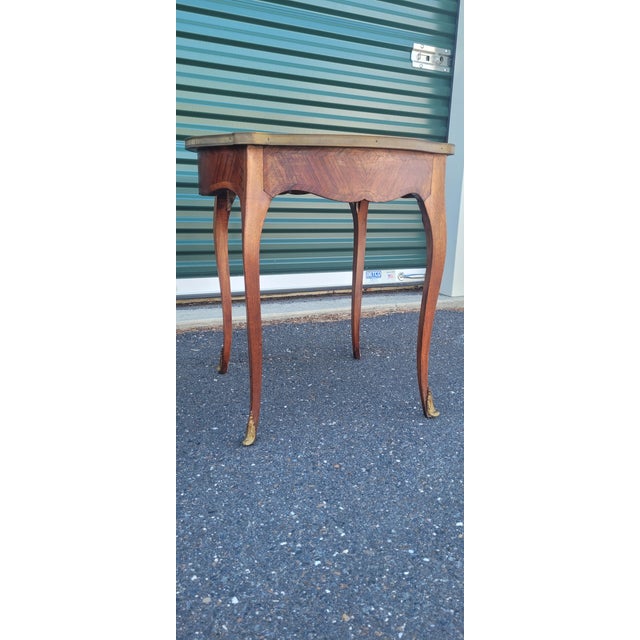 Pair 1930s French Bronze & Satinwood End Tables For Sale In Philadelphia - Image 6 of 10
