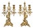 Neo-Gothic French Bronze Candelabras with Heraldic Lions, 1920s, Set of 2 For Sale