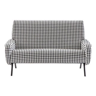 Iconic Edition Black and White Lady Divano Sofa by Marco Zanuso for Cassina For Sale