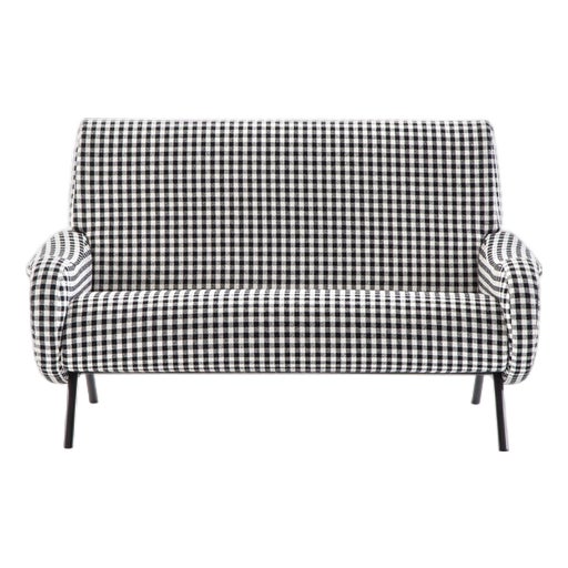 Iconic Edition Black and White Lady Divano Sofa by Marco Zanuso for Cassina For Sale