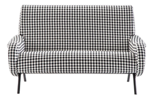 Iconic Edition Black and White Lady Divano Sofa by Marco Zanuso for Cassina