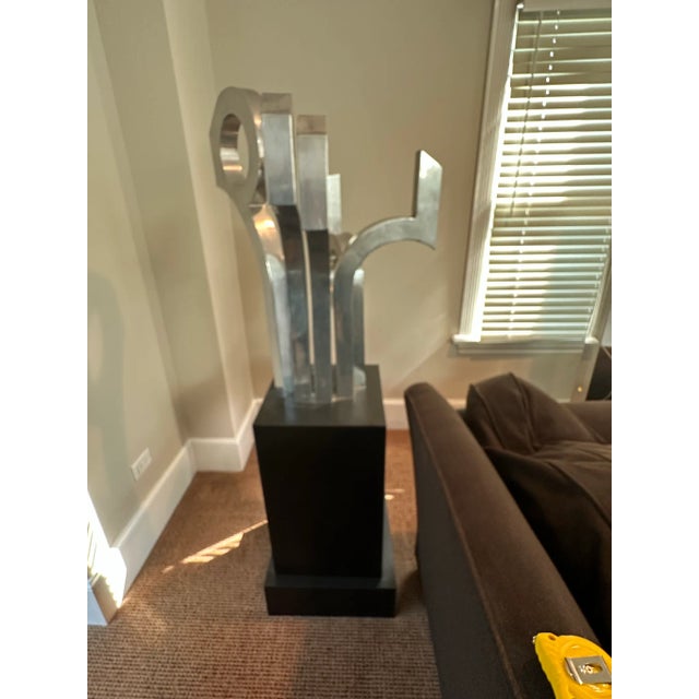 Silver Vintage Modern Sculpture, Eichengreen & Gensburg For Sale - Image 8 of 12