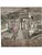 Zuber Tri-Fold 3 Part Mural Screen Gray Tones Pink Purple Green Figures For Sale