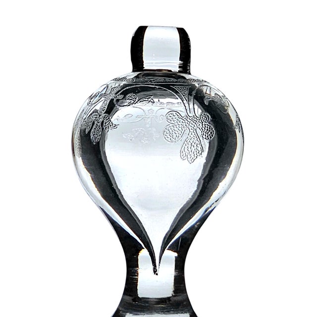 Baccarat Baccarat “Fleur-De-Lys” Wheel-Engraved Decanter, Signed For Sale - Image 4 of 13