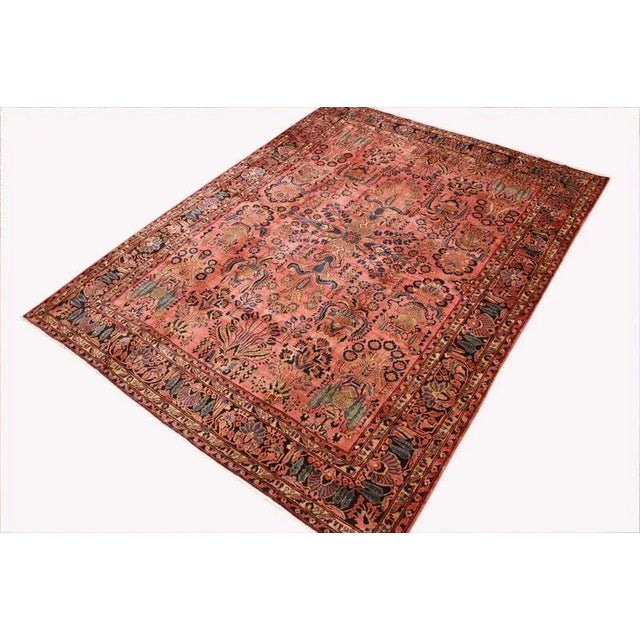 Antique Middle Eastern Sarough Hand-Knotted Rug For Sale - Image 4 of 11