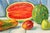 Raul Anguiano, Still Life with Watermelon and Papaya, Oil on Canvas For Sale - Image 5 of 8