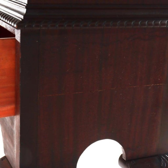 Antique Queen Anne Style Carved Mahogany Bonnet Top High Boy C1900 For Sale - Image 18 of 18
