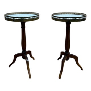 Louis XVI Style Tripod Side Tables, Set of 2 For Sale
