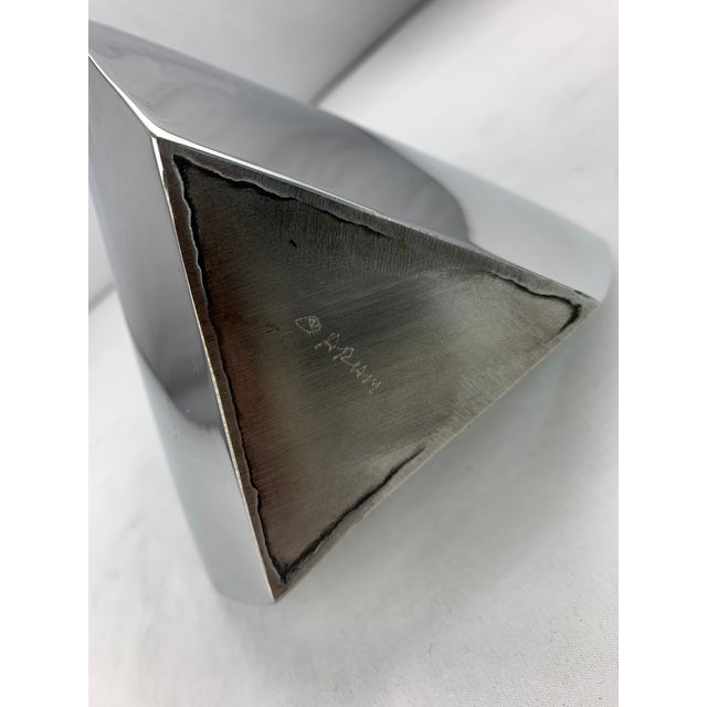 Polished Chrome Plated Steel "Biomorphic" Vases- Set of 2 For Sale - Image 10 of 11