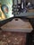 Great antique American pine caddy with pale gray worn painted surfaces. This has a cut out handle with a heart like shape...