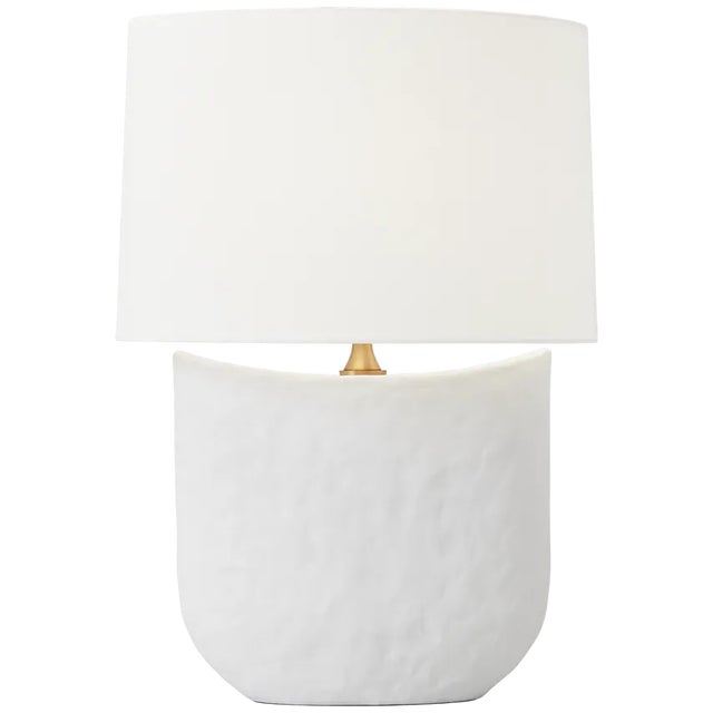 Transitional Hable By Visual Comfort Studio Cenotes Table Lamp in Matte White Ceramic For Sale - Image 3 of 3