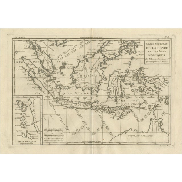 Antique East Indies Map by Rigobert Bonne, 1780 For Sale