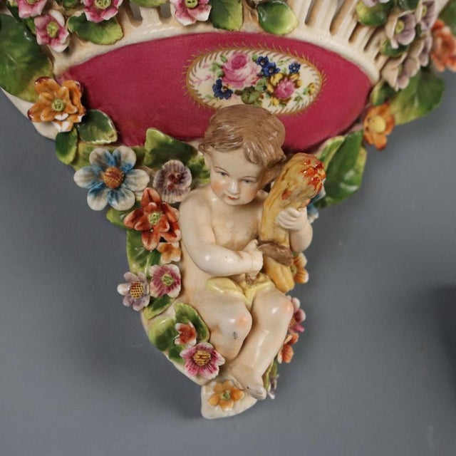 Porcelain Wall Planters, Set of 2 For Sale - Image 5 of 10