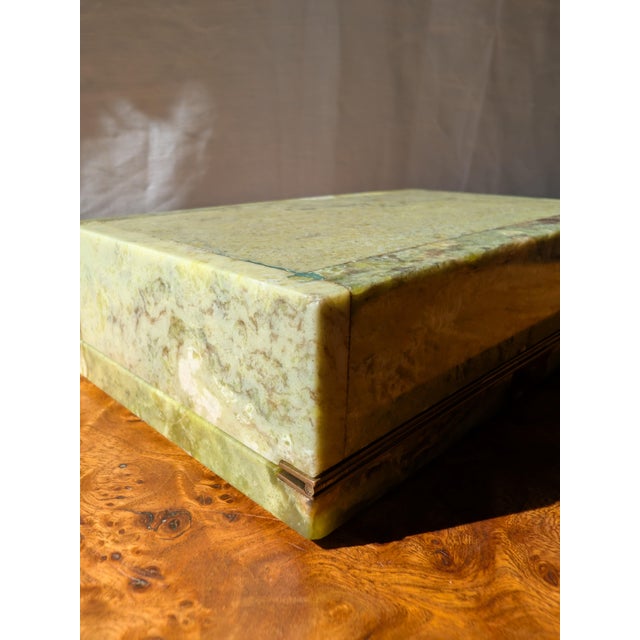 Antique Italian Green Marble Trinket Box from Henry Griffith & Sons, 1890s For Sale - Image 12 of 15