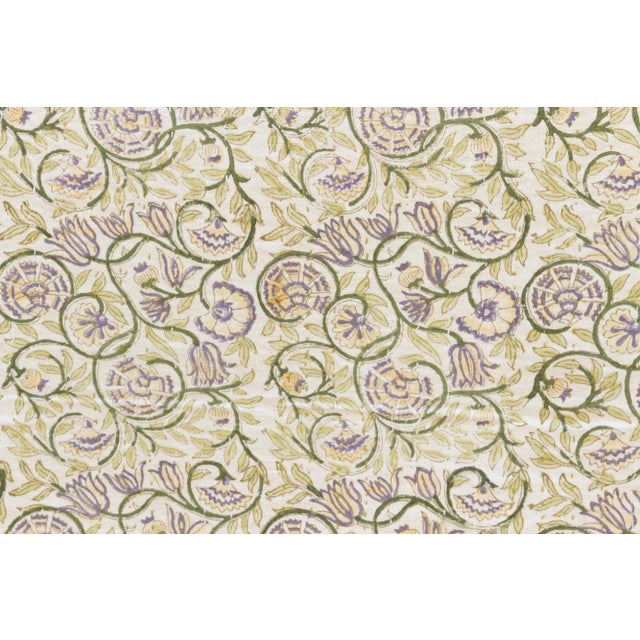 Oasis Bloom Indian Block Print Blanket For Sale - Image 4 of 6