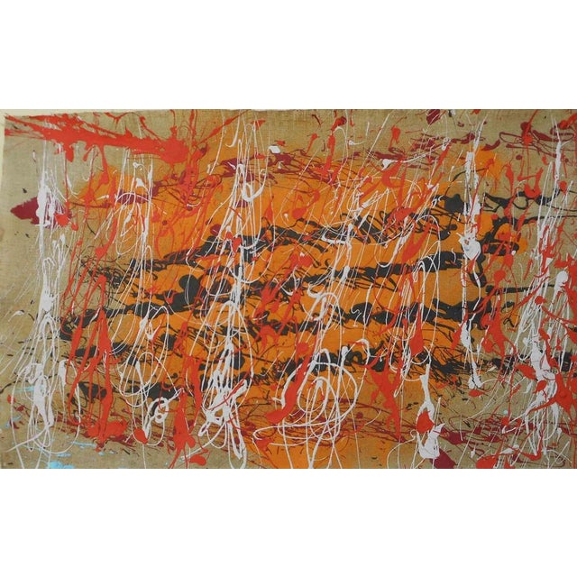 Alfredo Pizzi, “Number 11” Acrylic on Canvas Medium Scale Contemporary Abstract Expressionism Exploding with dynamic...
